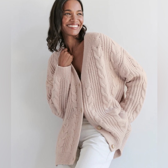 Jenni Kayne Sweaters - Jenni Kayne Cable Cocoon Cardigan (Oversized)